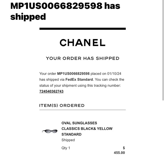 Chanel Sunglasses - Picture 5 of 5